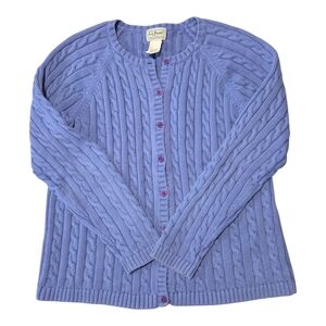 L.L. Bean Vintage Light Blue Button Up Sweater